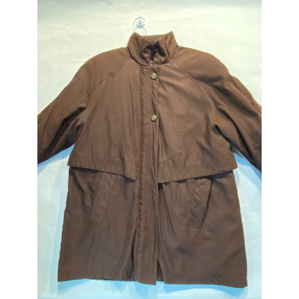 Brown American Bazaar Utility Jacket Removable Liner Large Petite Unisex